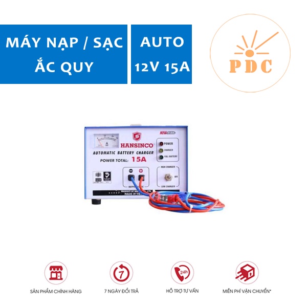Máy Sạc Bình Ắc Quy Tự Động Hansinco 12V-24V – (PDC-TECH)