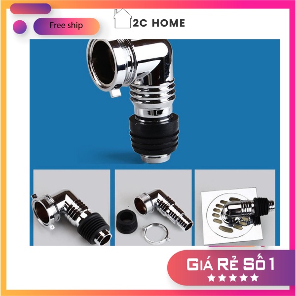 Bộ thoát nước máy giặt, thoát nước thải lắp thoát sàn, ngăn mùi Chữ L– 2C Home