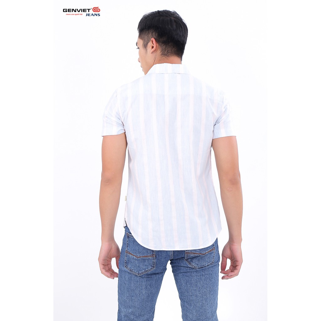 Áo sơ mi cộc tay nam T3321L416 GENVIET | BigBuy360 - bigbuy360.vn