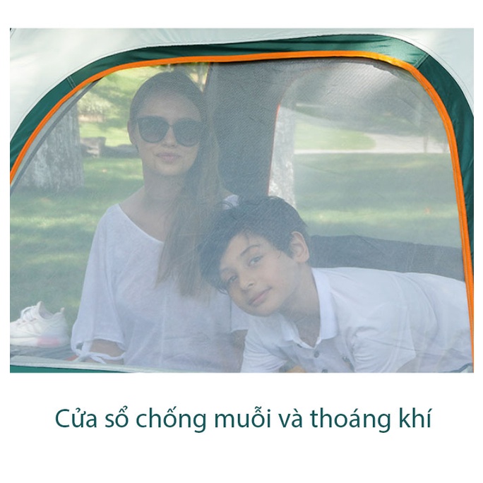 Lều cắm trại tự bung gia đình FITEZY 4-8 người du lịch dã ngoại ngoài trời 4 cửa có mái hiên
