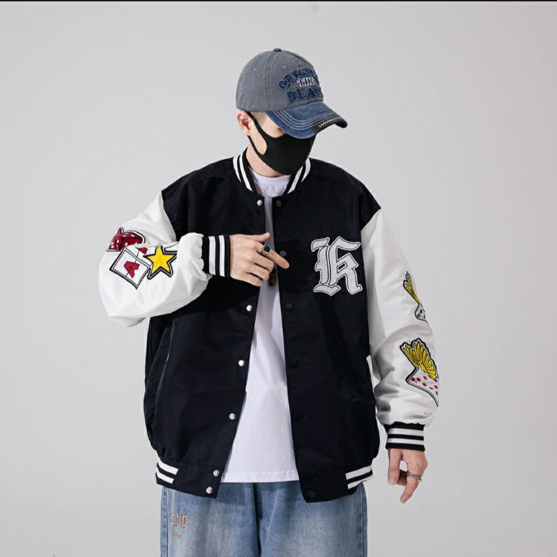 Áo Khoác Dù Jacket Quân Bài ❤ Áo Khoác Bomber Gió 2 Lớp Nam Nữ