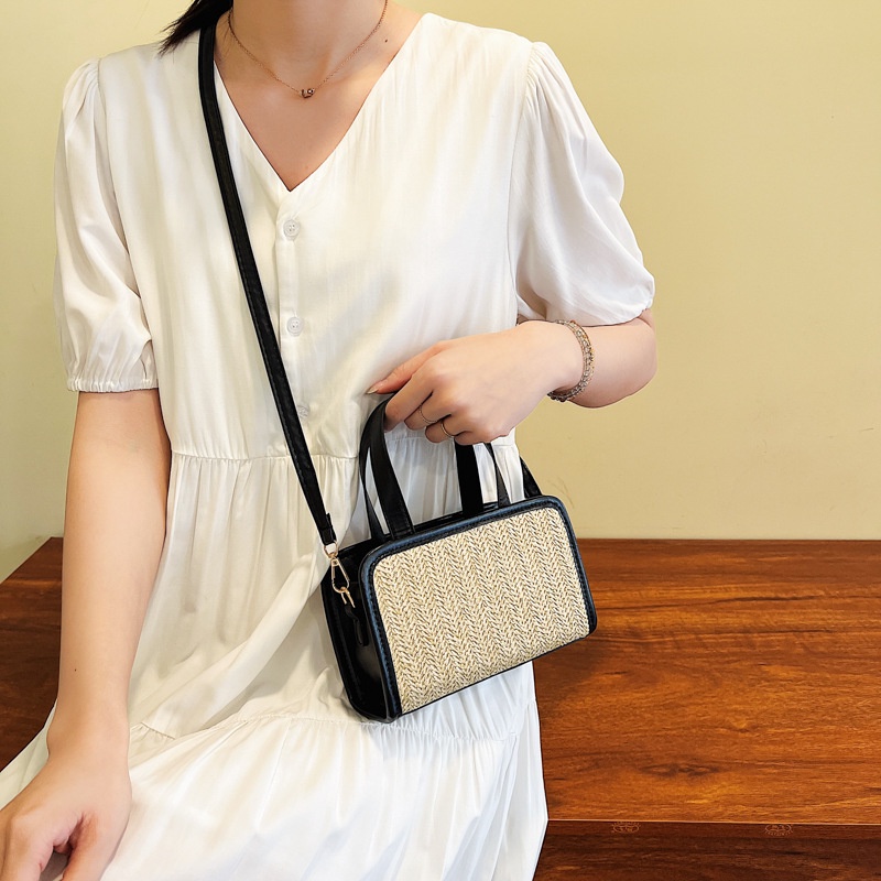 Túi xách JASMIN NOIR đan rơm thời trang nữ tính tùy chọn màu sắc