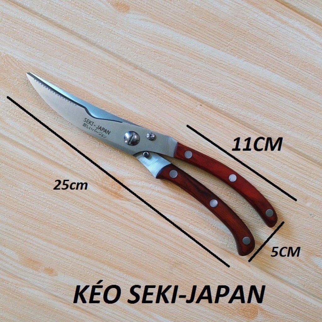 Kéo cắt gà, kéo Nhật Seki, lưỡi kéo sắc khỏe KT: 25x5 cm (ảnh thật)