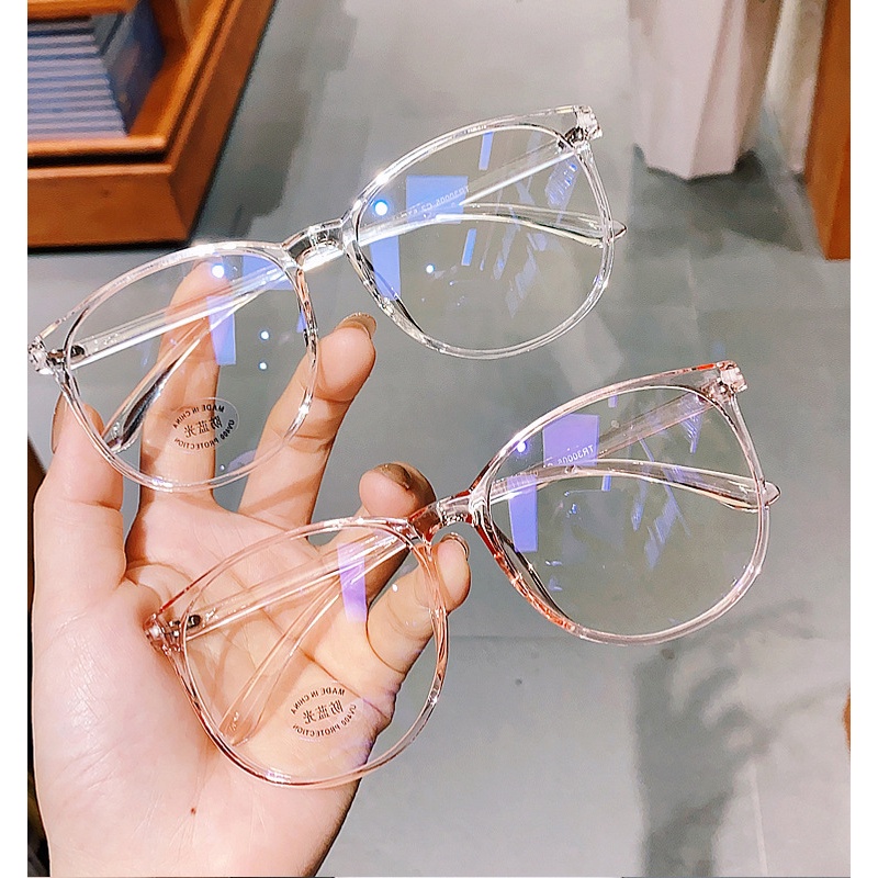 Mắt kính gọng tròn trong suốt chống ánh sáng xanh thời trang cho nam và nữ