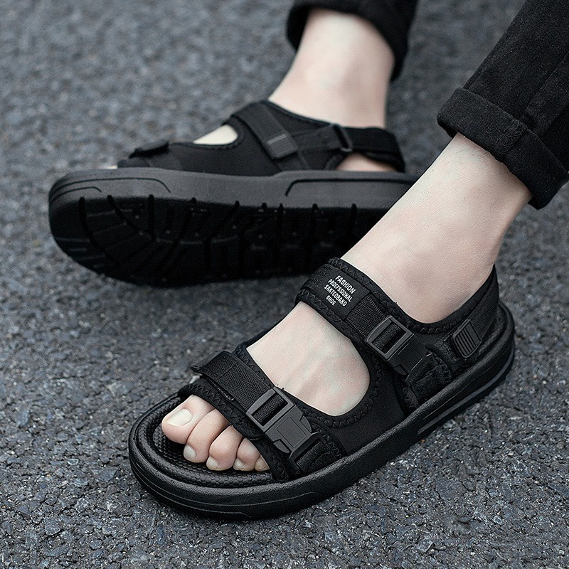 (Có 2 Màu) Sandal nữ nam 2 quai Khóa Bấm cao cấp Fullsize 35-44 - dép quai hậu học sinh mới về 2021