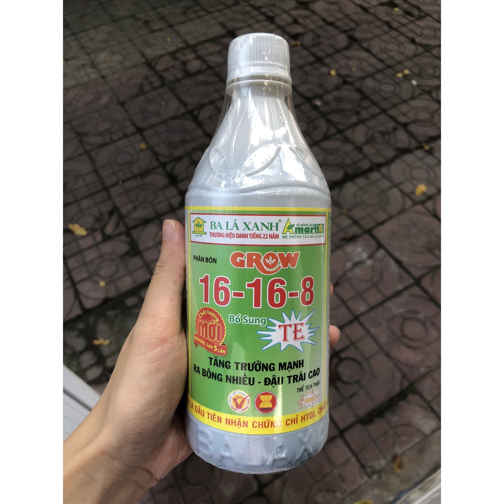 Phân Bón Lá Ba Lá Xanh 16-16-8 TE 500ml