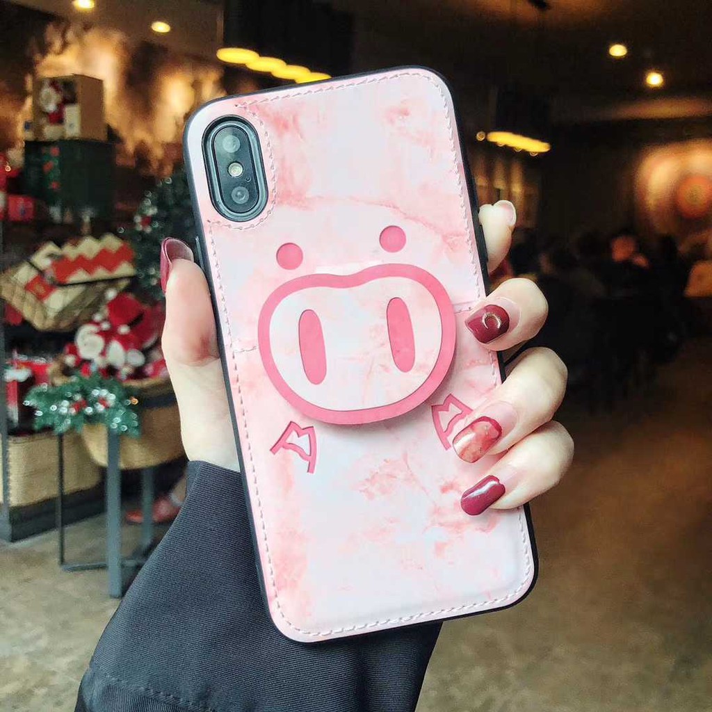 Ốp lưng iphone  kiêm ví và giá đỡ siêu cute cho iphone 6 6plus 6s 6s plus 7 7plus 8 8plus x xr xs max 11 pro max  (n66)