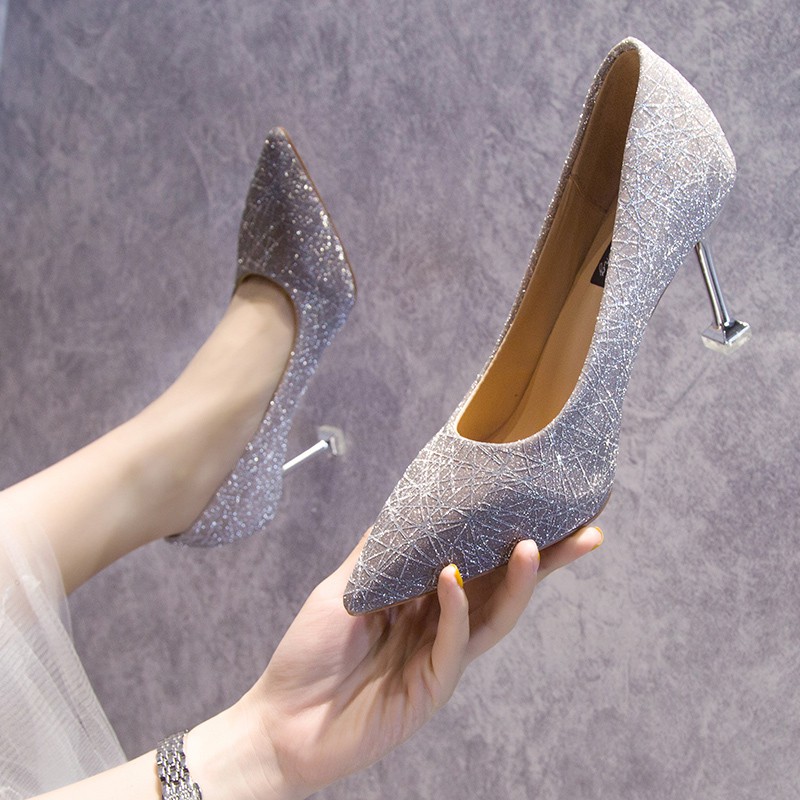 🌸Hàng Order🌸Giày Cao Gót Lấp Lánh Công Chúa 8 Phân 🌸Sang Chảnh Dễ Thương