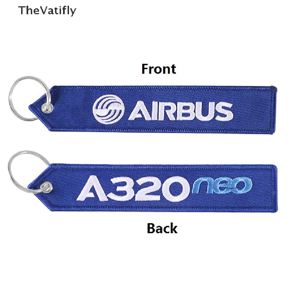 Móc Khóa Điện Thoại / Chìa Khóa Thêu Hình Máy Bay Airbus A320