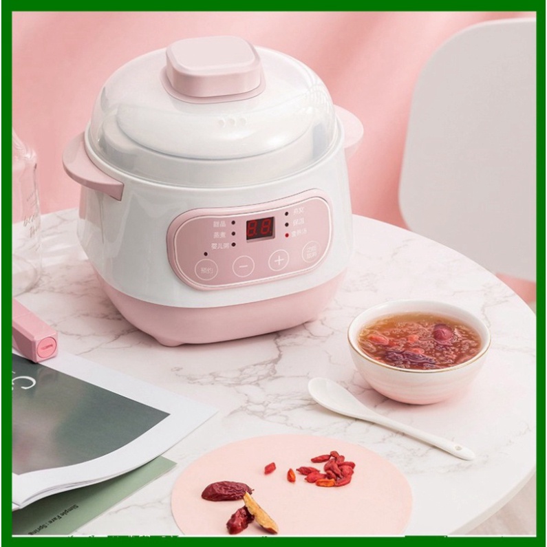 Nồi hầm cháo cho bé, Ninh, Nấu, Hấp Cách Thủy 4 IN 1 ăn dặm Babyjoy Mart