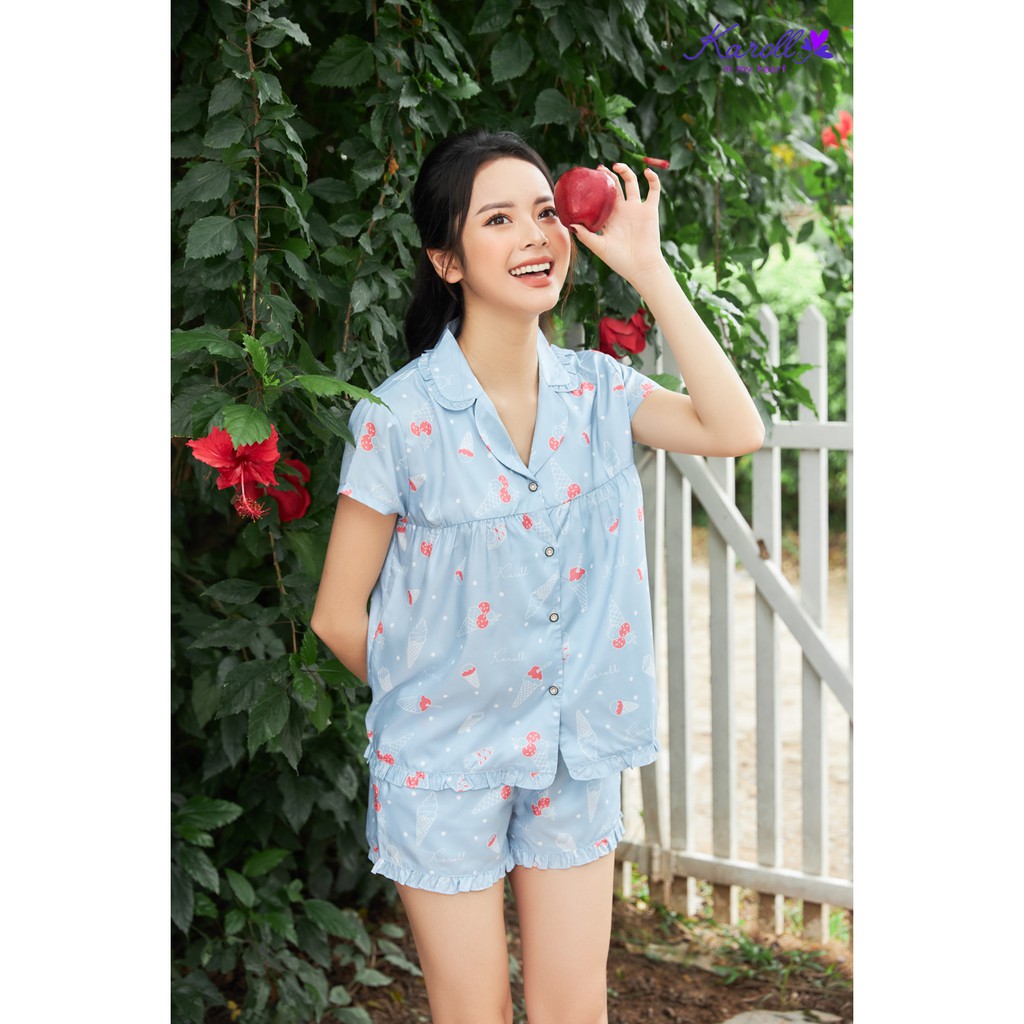 Lụa giấy tay cộc quần đùi Karoll NH21.184 (có nhiều màu)