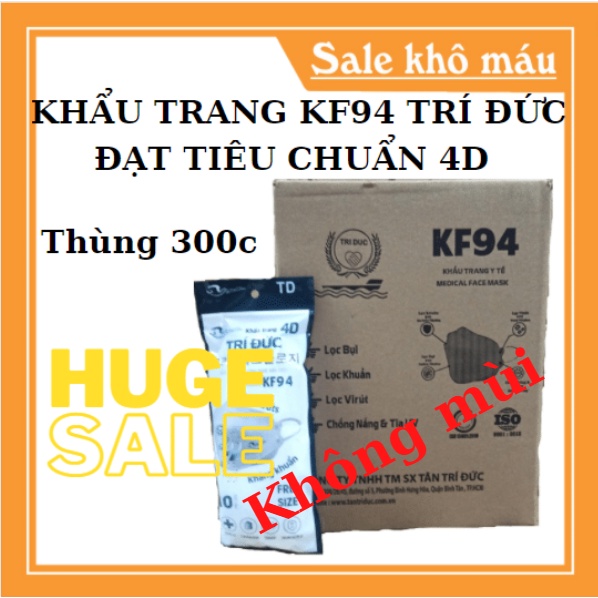 Set 10 chiếc khẩu trang 4 lớp KF94 TRÍ ĐỨC MASK 4D chống bụi mịn và kháng khuẩn cao cấp Hàn Quốc không mùi đạt chuẩn