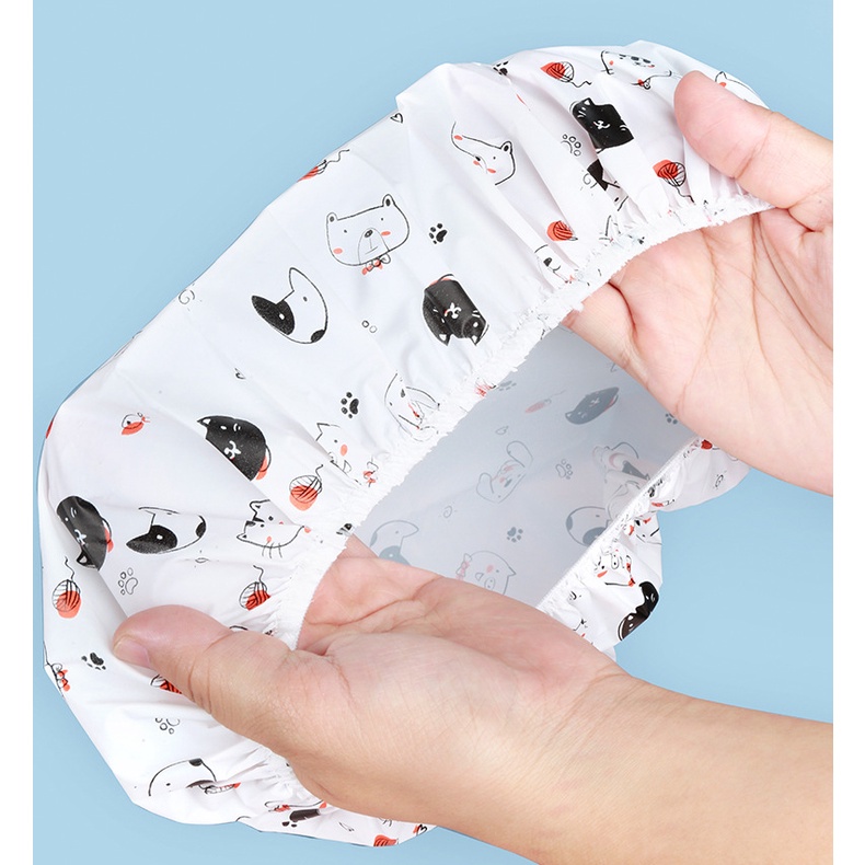 - Mũ Ủ Tóc, Trùm Đầu Tắm Dày Dặn Chống Thấm Nước Cao Cấp Hình Mèo Dễ Thương