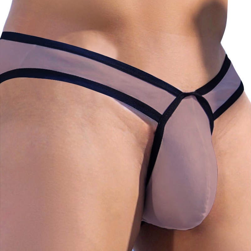 Quần lót thể thao lưng thấp mềm mại siêu mỏng thoáng khí màu trơn gợi cảm cho nam AD7105