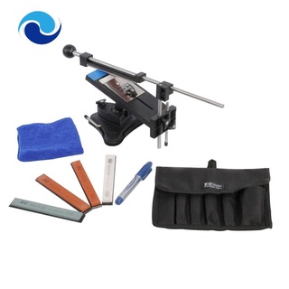 Ruixin pro upgraded version fixed-angle sharpener professional kitchen sharpener kits system 4 sharpening stones 120#, 320#, 600#, 1500#