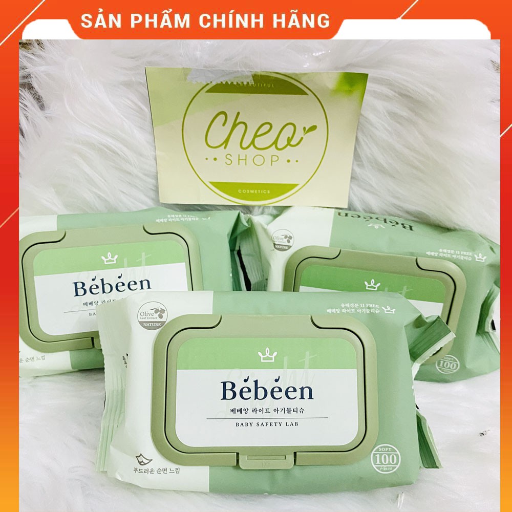 Khăn ướt Bebeen Hàn Quốc 100 tờ không mùi