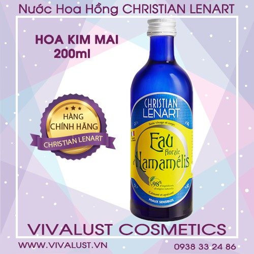 Nước Cân Bằng Da CHRISTIAN LENART Hoa Kim Mai - Eau Florale d’Hamamélis 200ml (Chăm Sóc Da Nhạy Cảm)