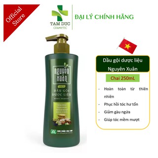 Dầu gội Dược liệu Nguyên Xuân xanh 250ml (Cho tóc hư tổn)