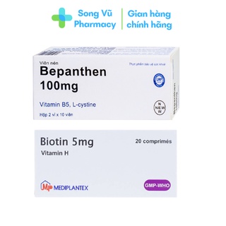 Biotin Vitamin H & Vitamin B5 - Giúp đẹp da và tóc