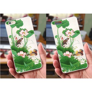 Ốp lưng iPhone 6 Plus / 6S Plus (dẻo viền trắng trong) - Hình Chim Công, Cá Chép, Cò