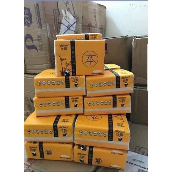 10 Cuộn giấy ăn gấu bông trúc - chính hiệu sipiao