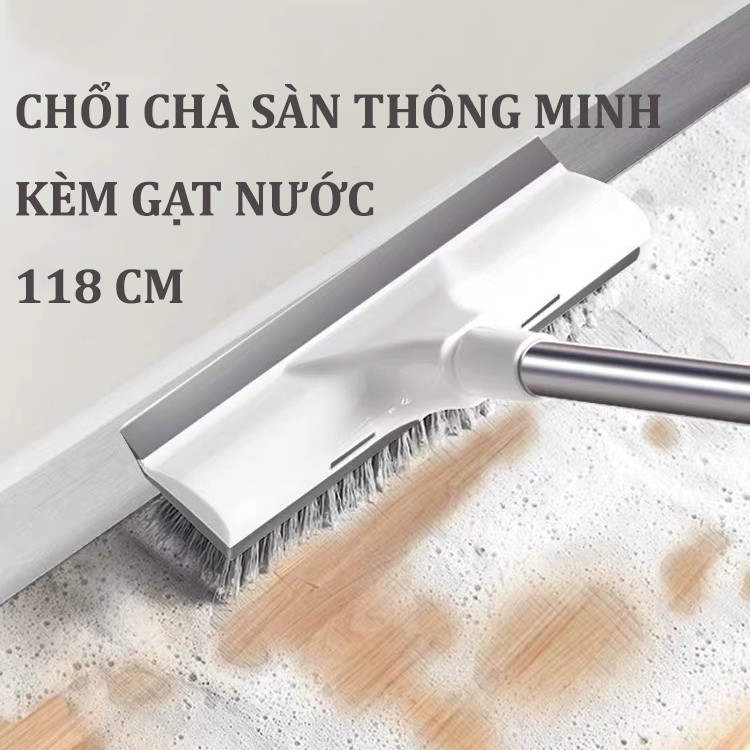 Chổi Chà Sàn Thông Minh Kèm Gạt Nước 2 Đầu Thiết Kế nhỏ Gọn Làm sạch Mọi Ngóc Ngách