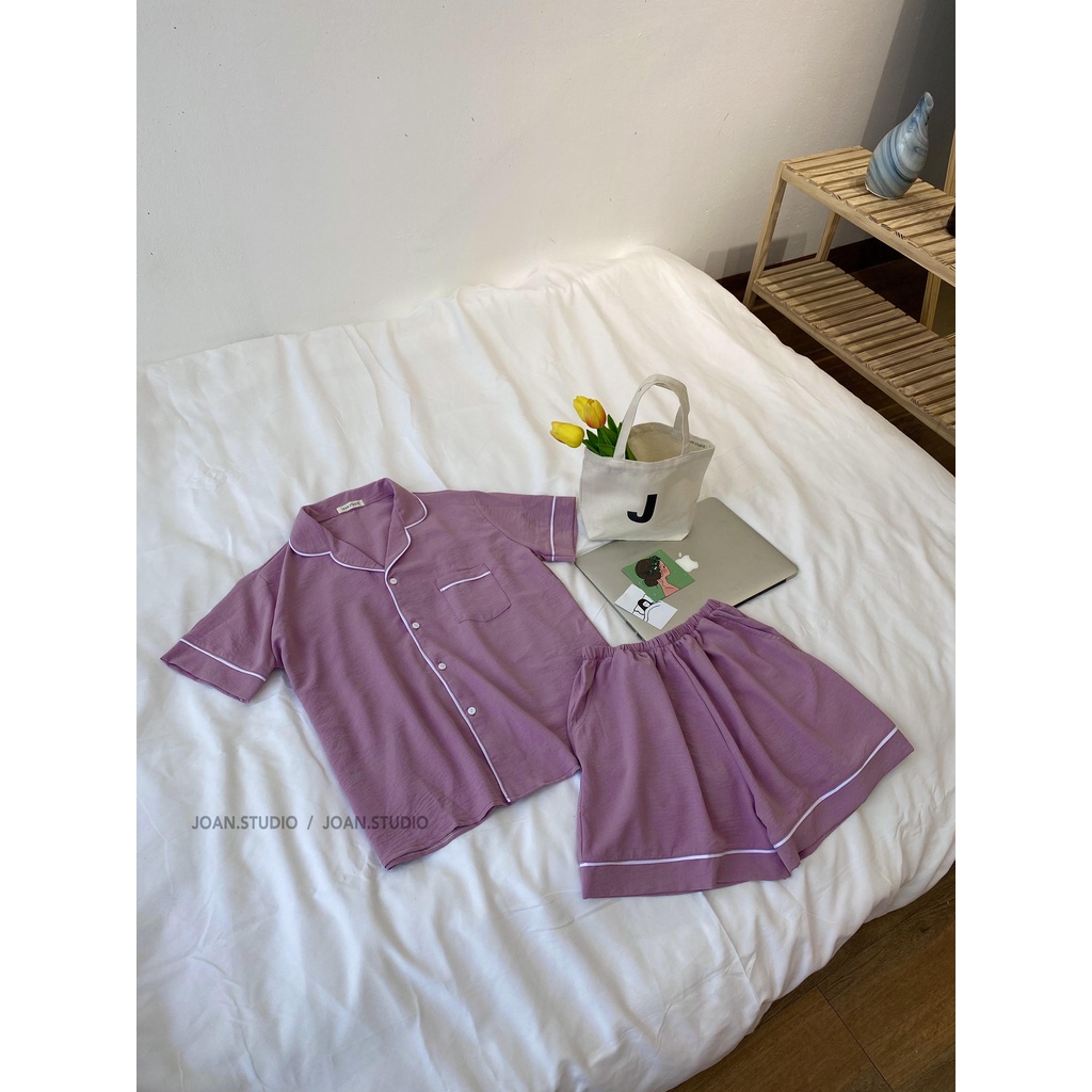 LILAC PYJAMA - Đồ Ngủ Nữ, Đồ Mặc Ở Nhà Chất Đũi Lạnh