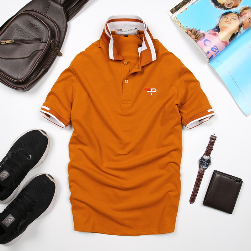 Áo thun nam cổ bẻ Pigofashion phối bo cao cấp AHT26 chọn màu | BigBuy360 - bigbuy360.vn