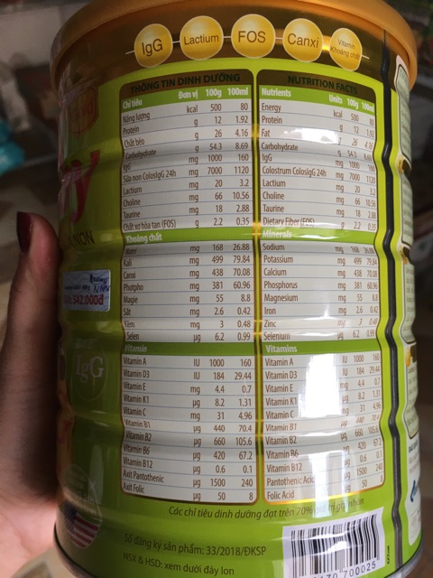 Sữa non ColosBaby0+ 800g  date 2024