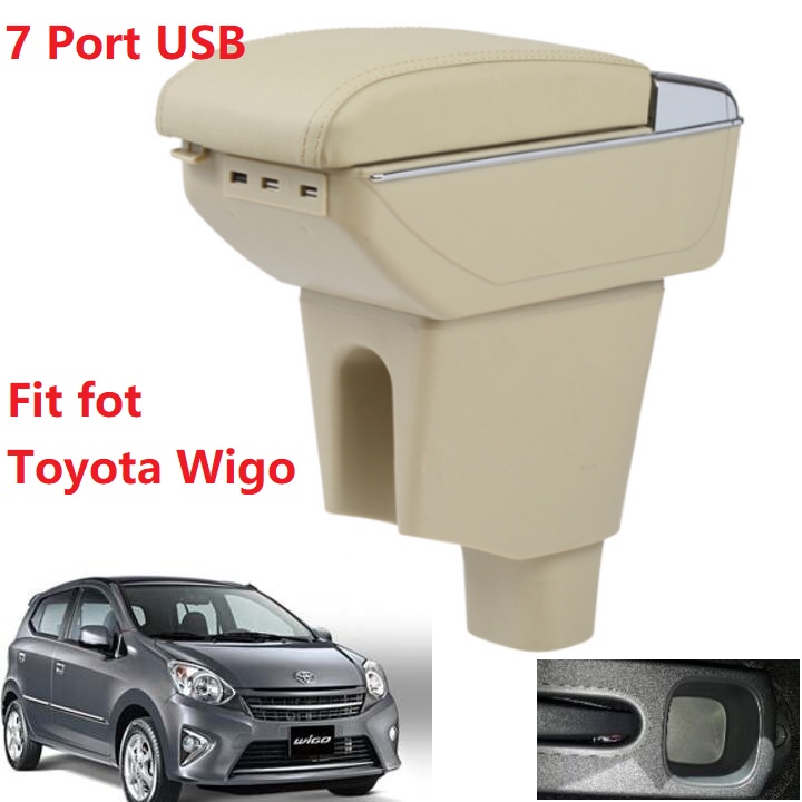 Hộp tỳ tay ô tô dành cho xe Toyota Wigo có 2 loại: DUSB-WO (có cổng usb) hoặc JDZX-WO ( không có usb)