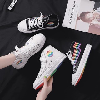 Giày cao cổ cầu vồng