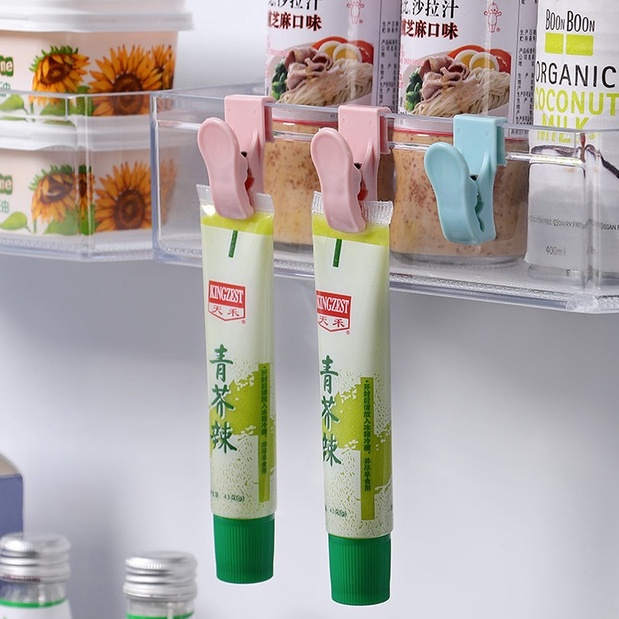 Set 4 Kẹp Miệng Túi Đựng Nước Sốt Trong Suốt