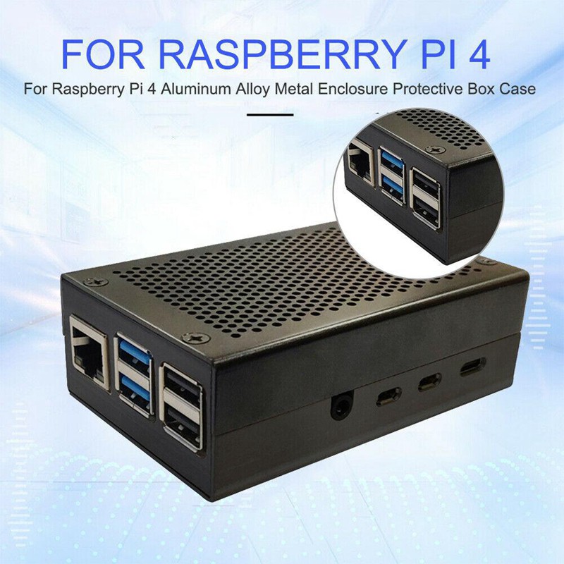 ►Metal Enclosure Protective Box Shell Aluminum Alloy Case For Raspberry Pi 4