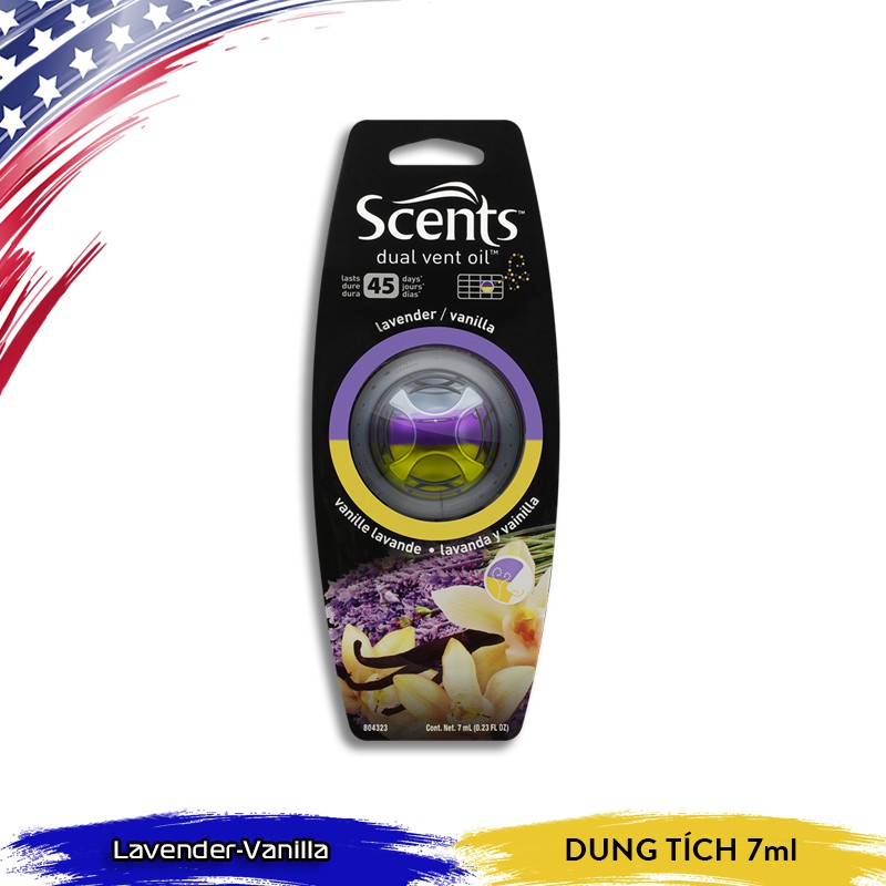 Tinh Dầu Gài Cửa Gió Khử Mùi Xe Hơi SCENTS VENT OIL 7ml khử mùi ô tô - Nhập Khẩu USA, nhiều mùi lựa chọn.