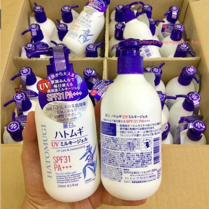 Sữa dưỡng thể làm trắng, chống nắng Hatomugi Naturie Nhật Bản | BigBuy360 - bigbuy360.vn