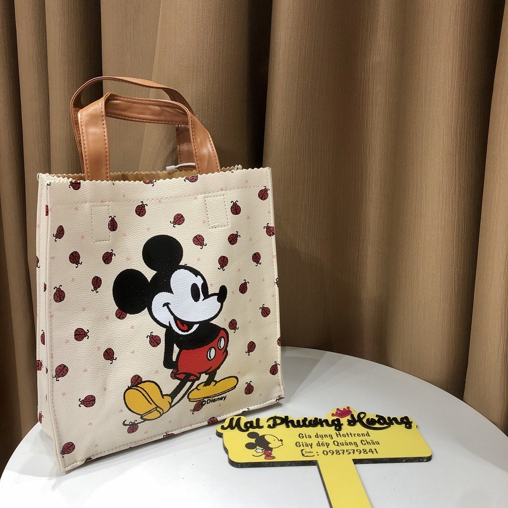Túi da mềm in hình chuôt Mickey