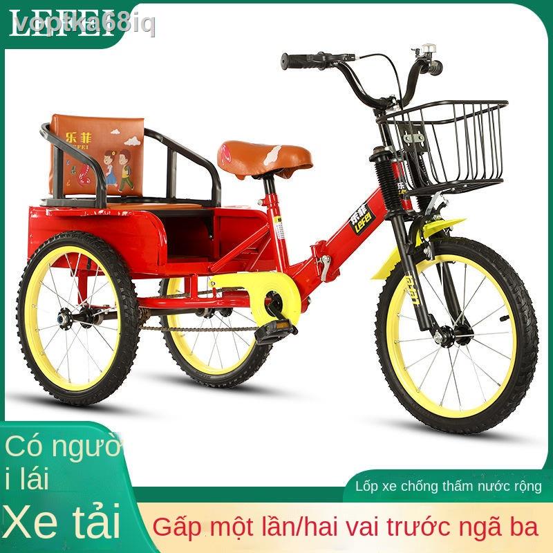 ( rẻ mà chất lượng)❈Xe đạp trẻ em ba bánh có xô gấp đôi 14 inch 16 18 cho bé trai và gái