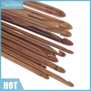 20Pcs Bamboo Crochet Hooks Knitting Weave Needles Set with Case