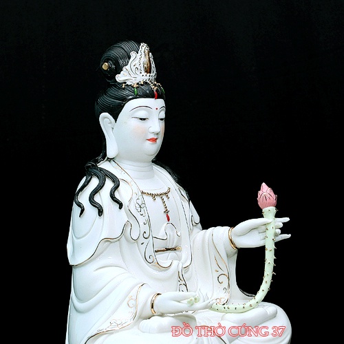 Tượng Đại Thế Chí  Bồ Tát  Men Sứ
