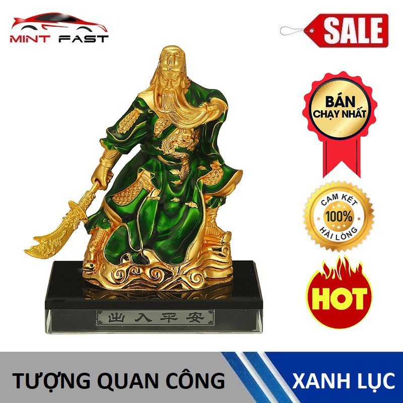 [XEM NGAY]Tượng nước hoa quan công phong thủy, tượng quan vũ, quan vân trường trang trí taplo xe hơi, trang trí nhà cửa