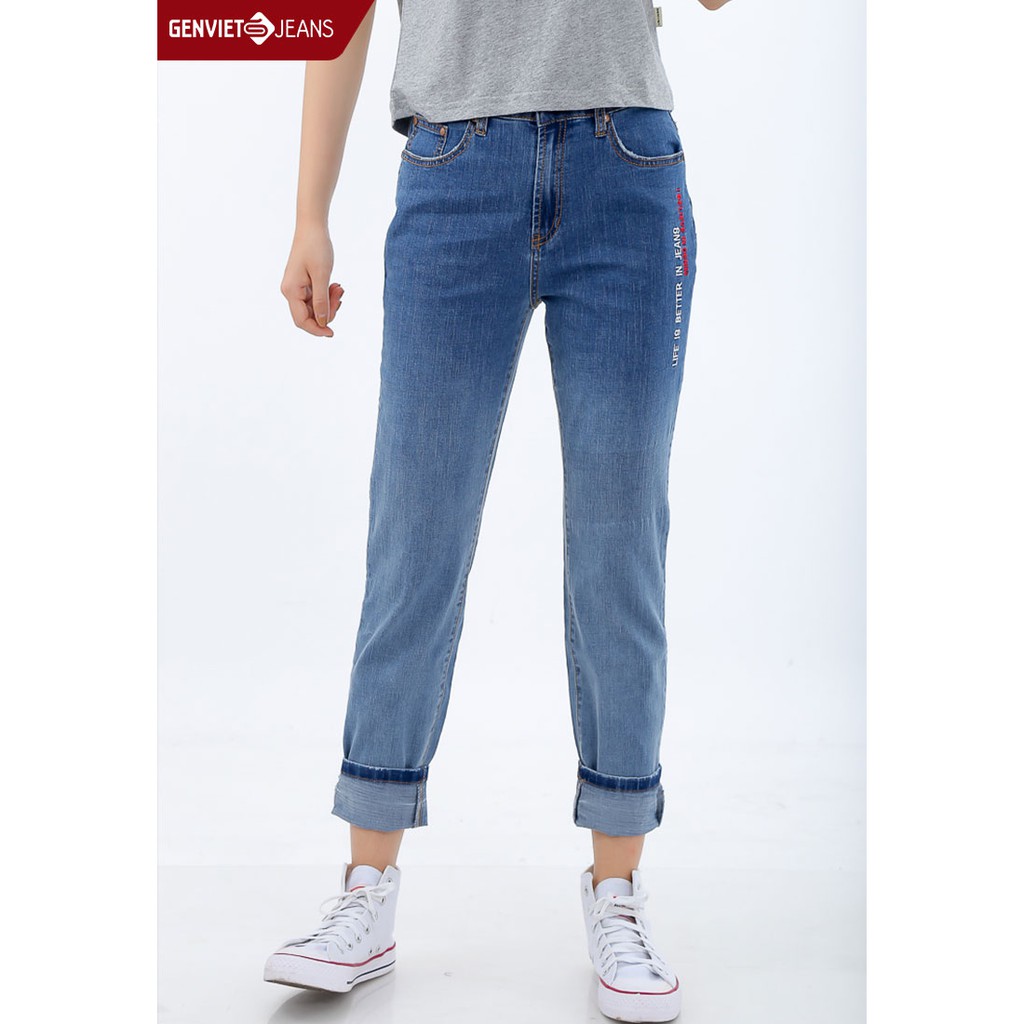 [Mã FASHIONGV99 giảm 20% tối đa 200K đơn từ 0 đồng] Quần dài Jeans Nữ TQ104J497 GENVIET | BigBuy360 - bigbuy360.vn