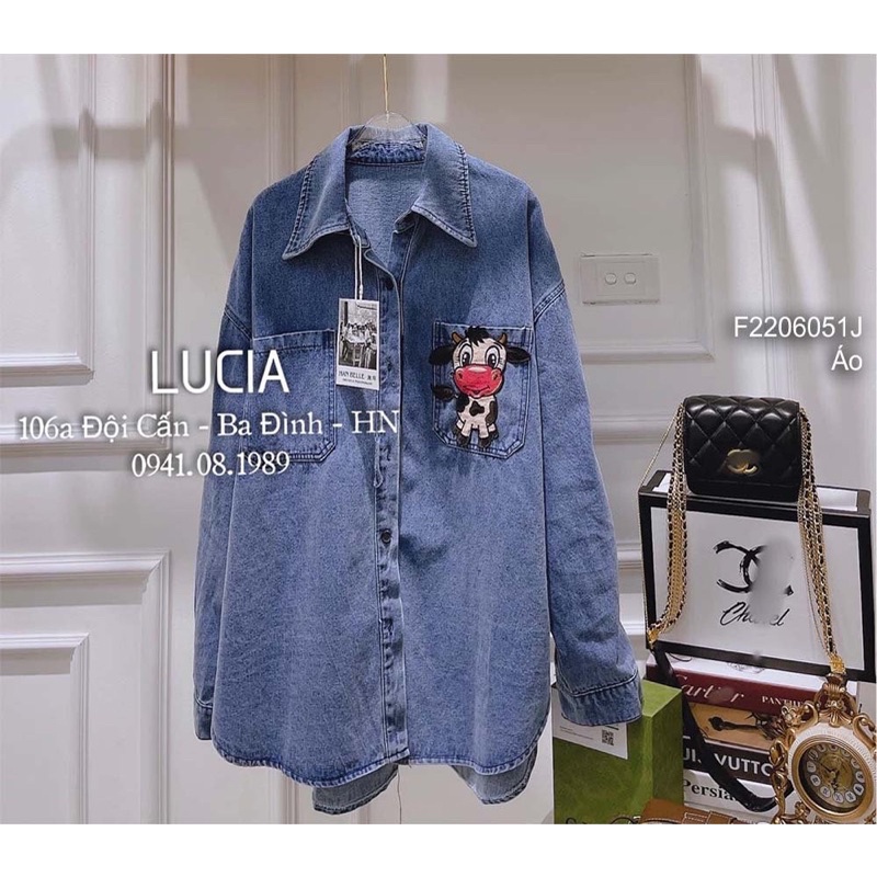 Áo sơ mi jeans bò sữa