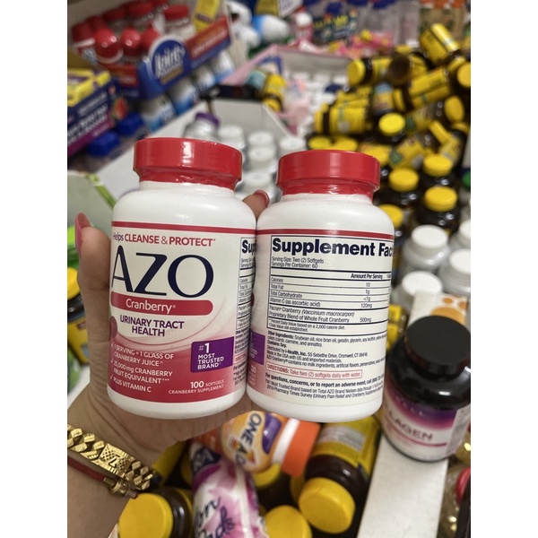 Viên uống AZO đỏ vàng 50 viên, 60 viên và 100 viên