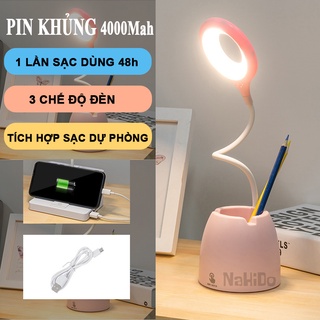 Đèn Học Chống Cận, Đèn Bàn Sạc Tích Điện, Đèn Học Để Bàn Cảm Ứng Tích Hợp Pin Dự Phòng 4000mah NaHiDo