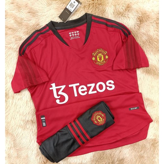 Áo Tập Trước Trận Đấu MU, Áo Bóng Đá Nam Mùa 21/22 Áo Thể Thao Áo Jersey, Tập Bóng Đá Ngắn Tay