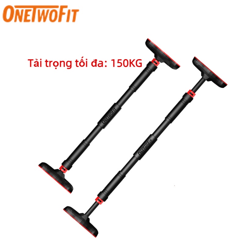 OneTwoFit thanh xà đơn gắn cửa Treo Tường Thanh ngang có thể điều chỉnh Thép rắn trọng xà đơn gắn tường 67-100cm OT160 -