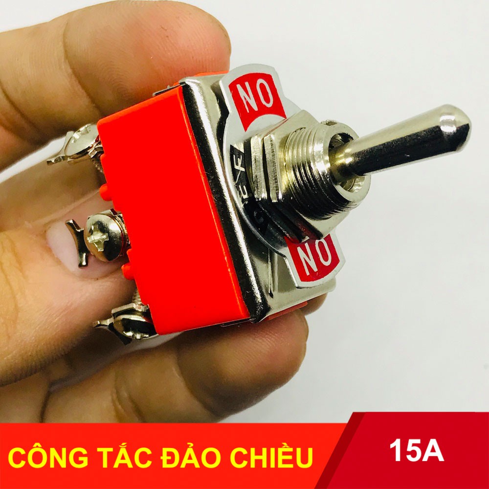 Công tắc đảo chiều motor DC công tắc gạt 6 chân ON OFF ON 15A 250VAC công suất tối đa 250W - LK0063