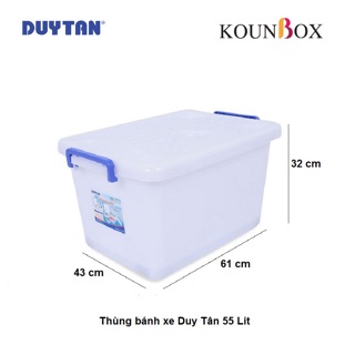 THÙNG NHỰA DUY TÂN 55 LÍT (CÓ BÁNH XE) ĐỰNG ĐỒ ĐA NĂNG