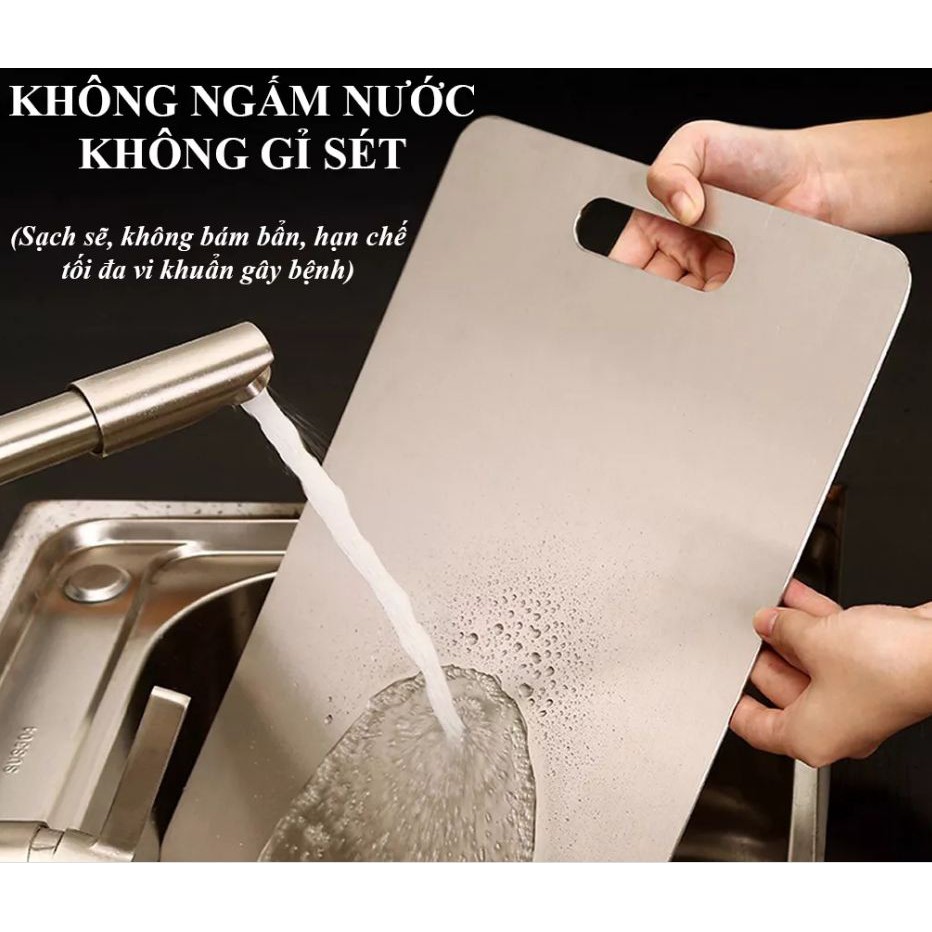 ❤FREESHIP❤thớt inox sus 304 kháng khuẩn cường lực, vệ sinh dễ dàng, chống ẩm mốc,không xước dăm, bảo vệ sức khỏe