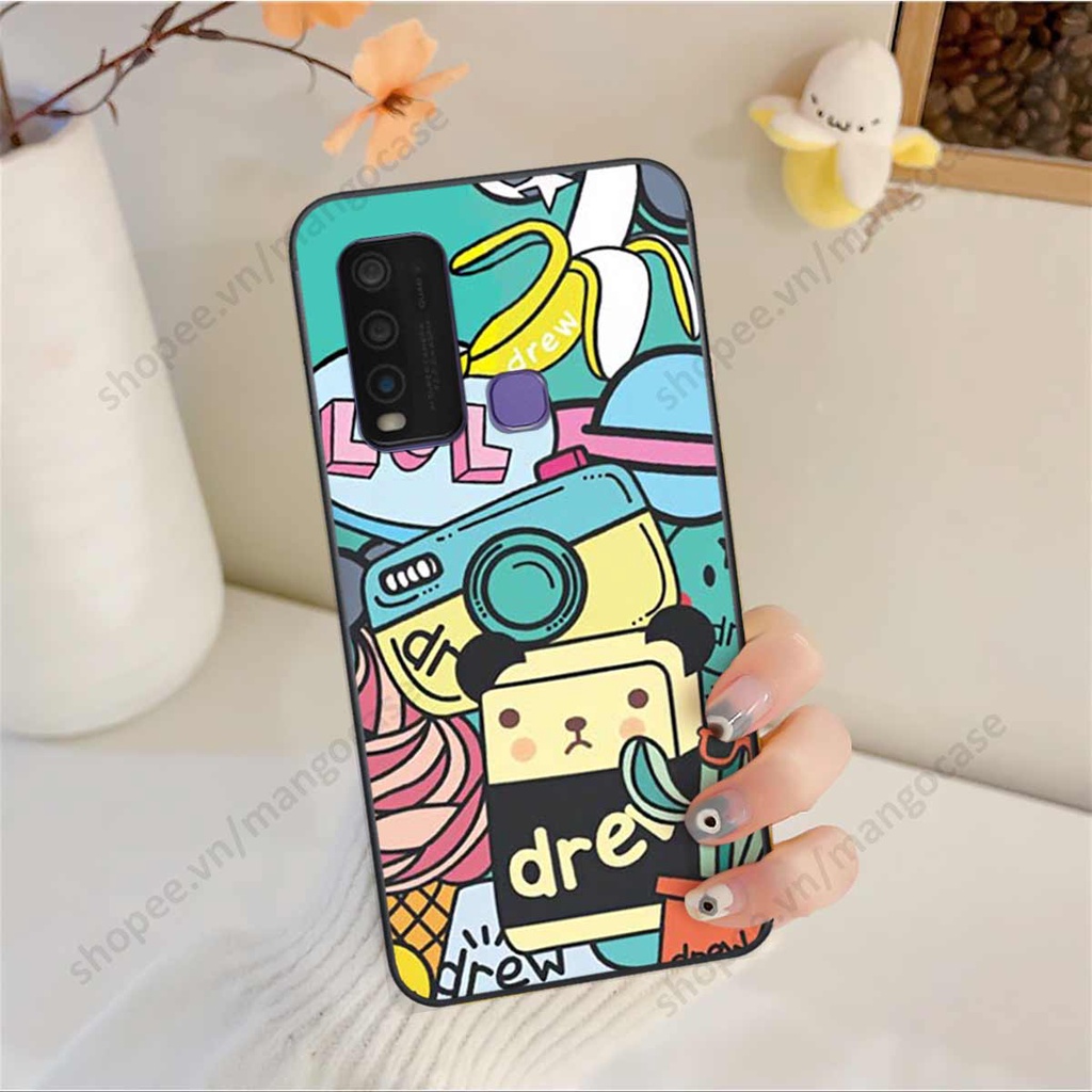 Ốp lưng điện thoại Vivo Y30 / Y50 drew, kaws, bape cao cấp, vỏ ốp rẻ đẹp